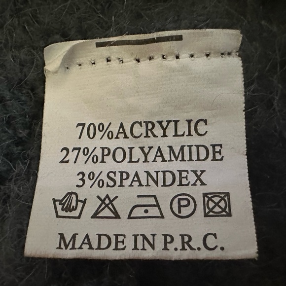 Navy Blue Open-Front Women's Sweater - Picture 2 of 4